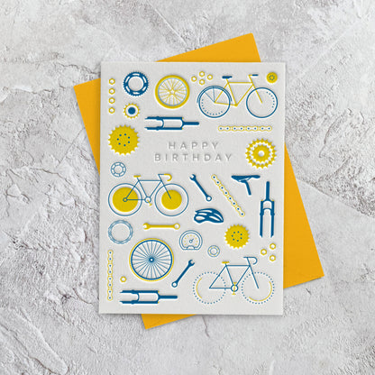 I'mPressed - Happy Birthday Bicycle Greetings Card