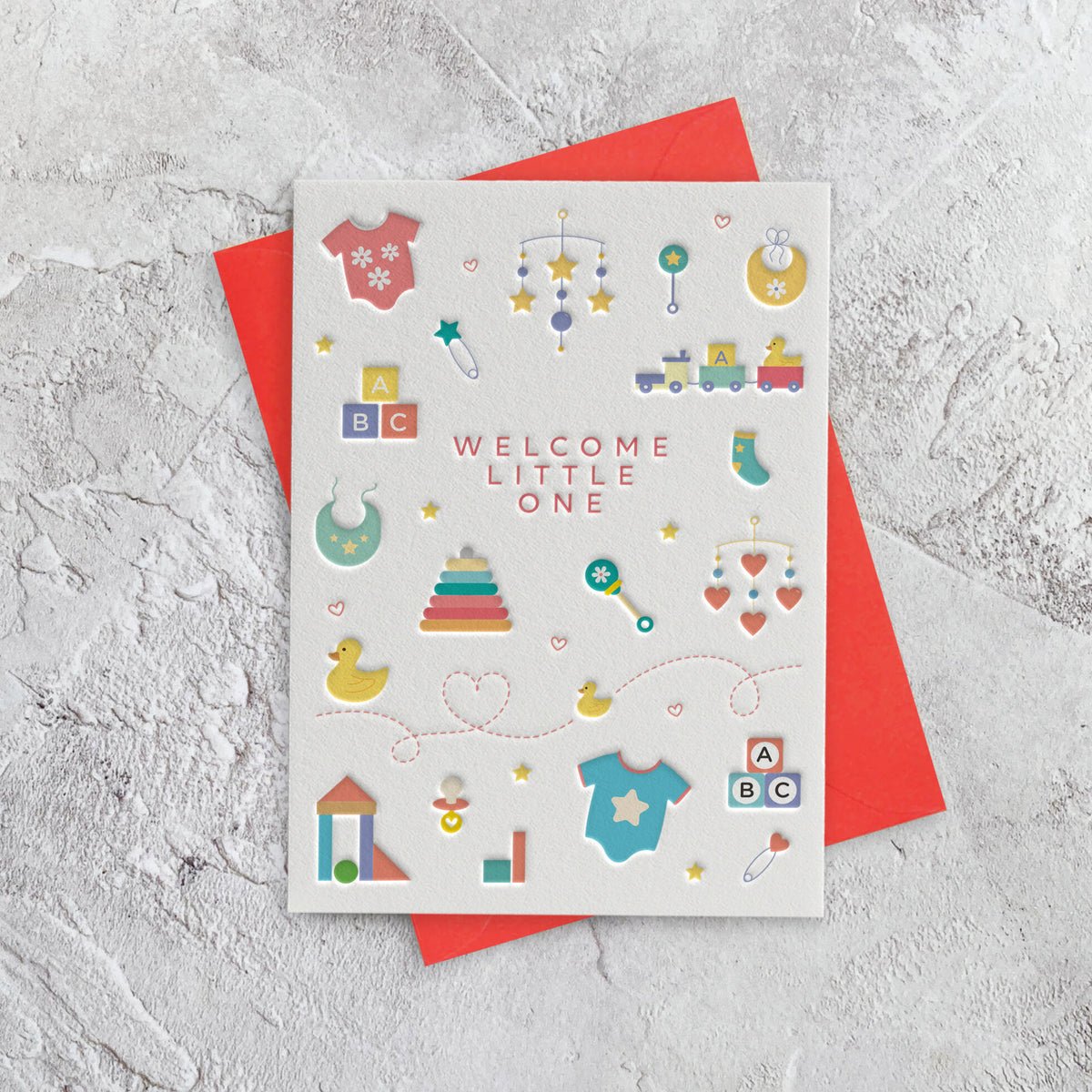 I'mPressed - Welcome Little One New Baby Greetings Card