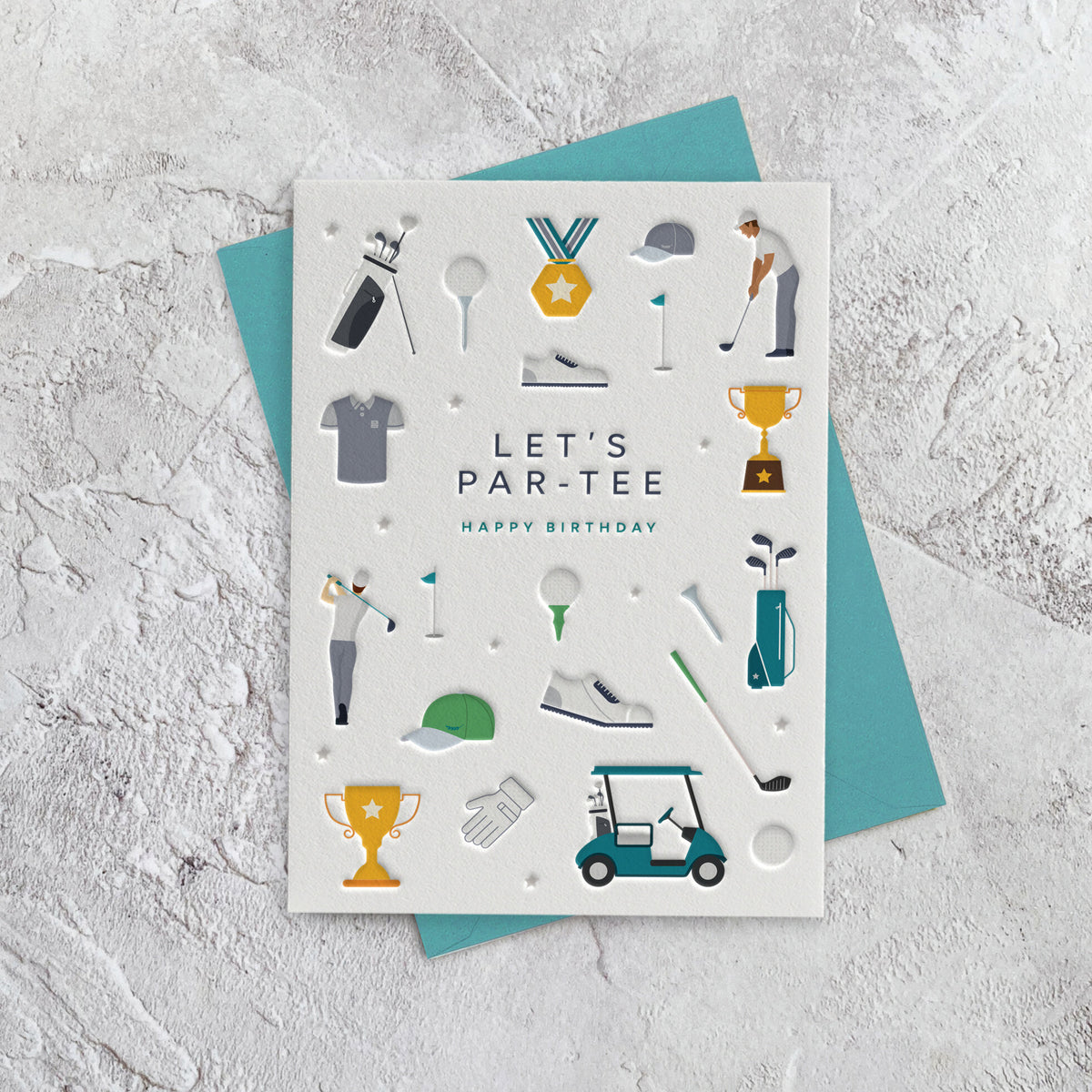 I'mPressed - Let's Par-Tee Birthday Golf Greetings Card