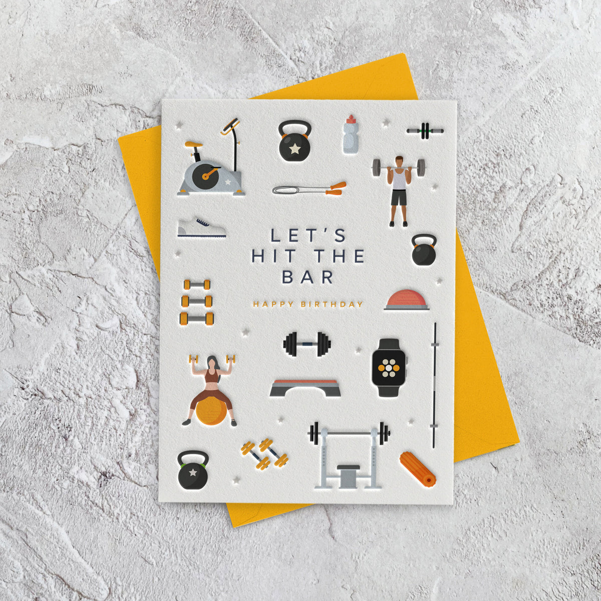 I'mPressed - Let's Hit The Bar Gym Happy Birthday Greetings Card