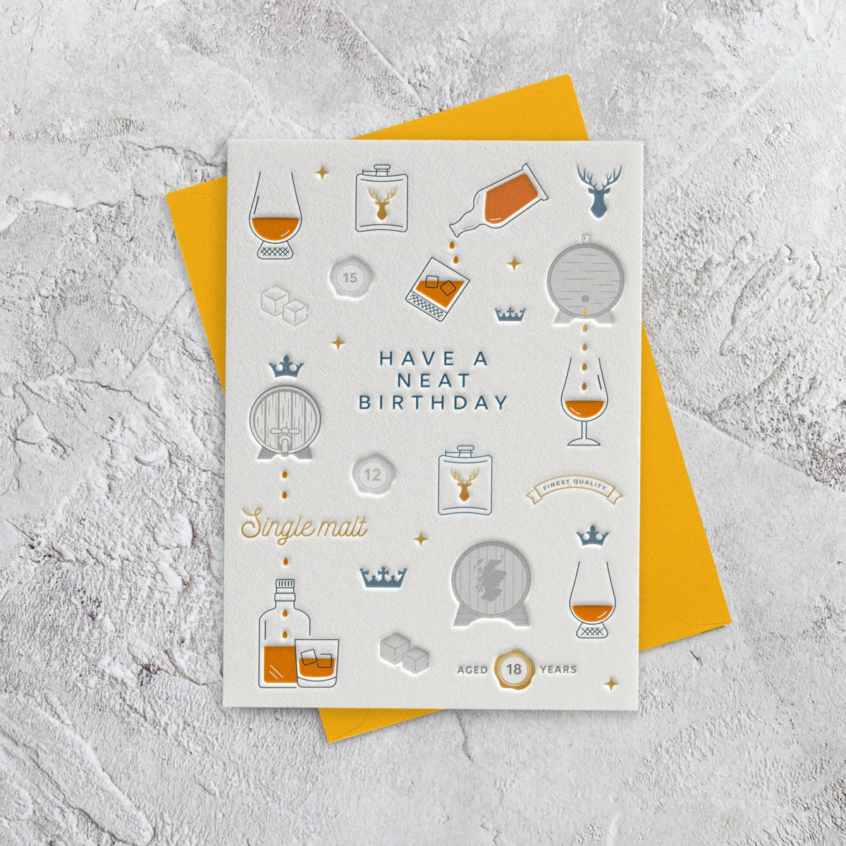 I'mPressed - Have A Neat Happy Birthday Whisky Greetings Card