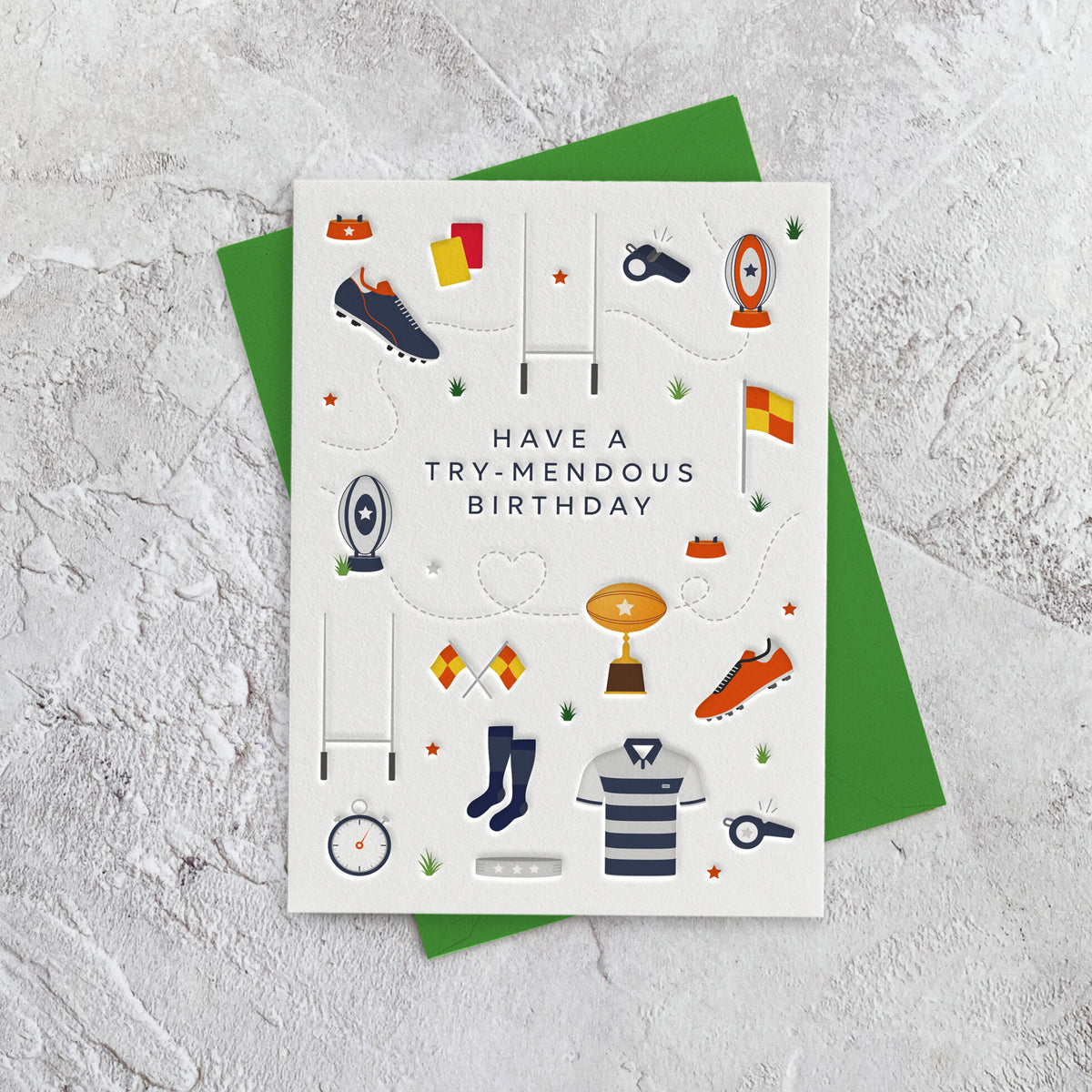I'mPressed - Have A Try-mendous Birthday Rugby Greetings Card
