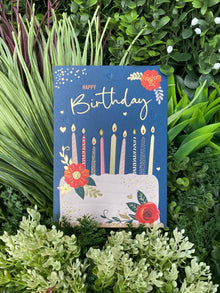 I'mPressed Botanique - Floral Birthday Cake Greetings Card