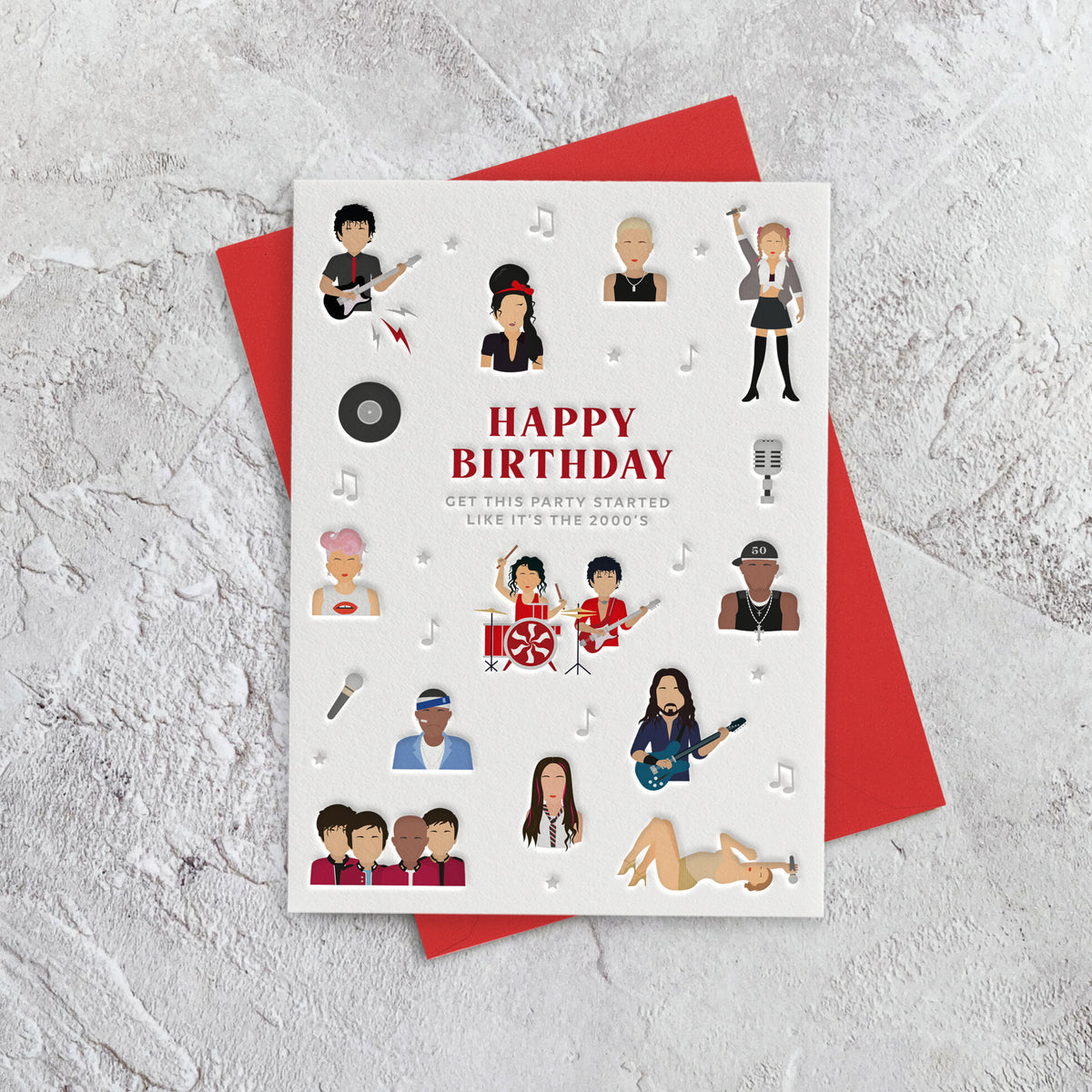 I'mPressed Icons - 00's Music Greetings Card
