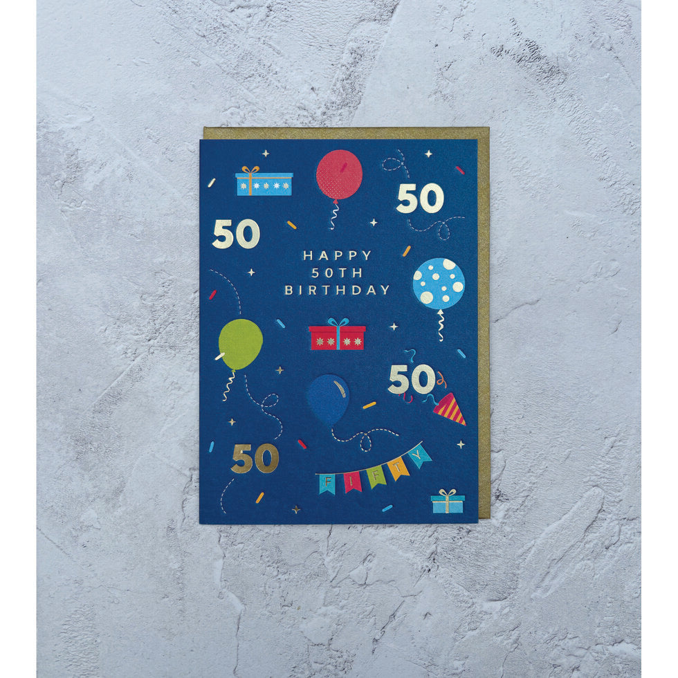 I'mPressed Milestones Men's Age 50 Birthday Greetings Card by Heyyy