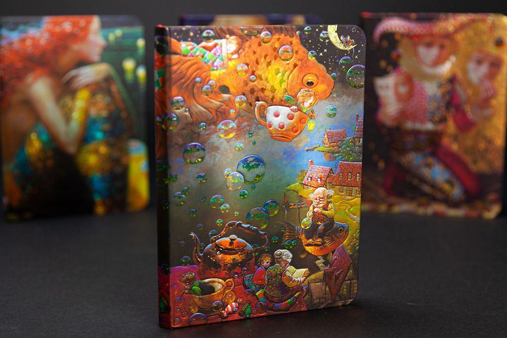 Paperblanks Imagination Midi Hardback Journal – Plain, 176 Pages – design detail