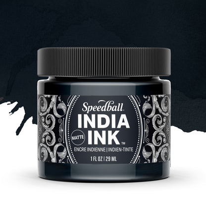 Speedball India Ink 29ml – Black Velvet (Matt)