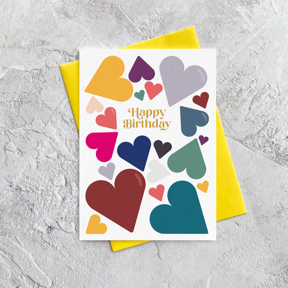 Instant Classics Birthday Hearts Greetings Card by Heyyy