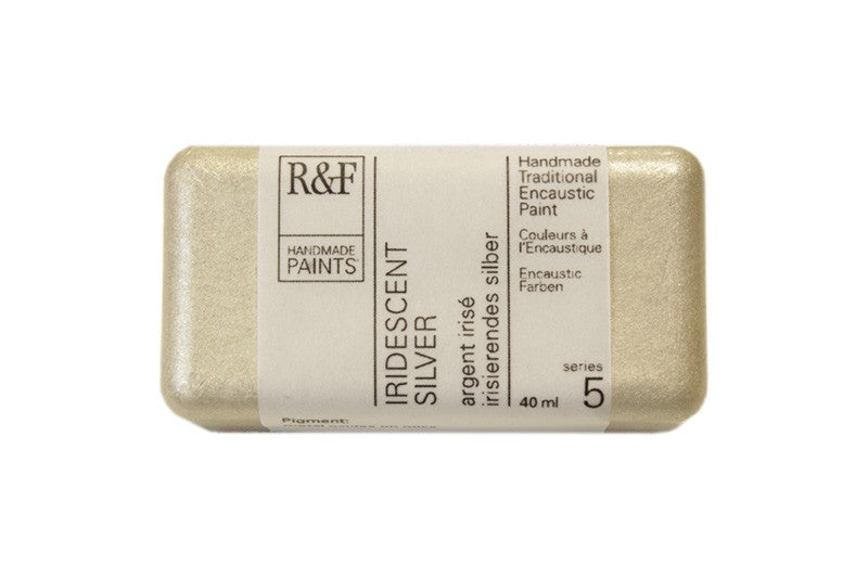 R&F Encaustic Paint 40ml – Iridescent Silver