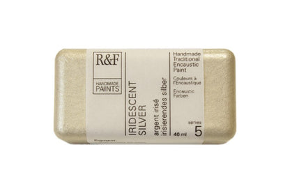 R&F Encaustic Paint 40ml – Iridescent Silver