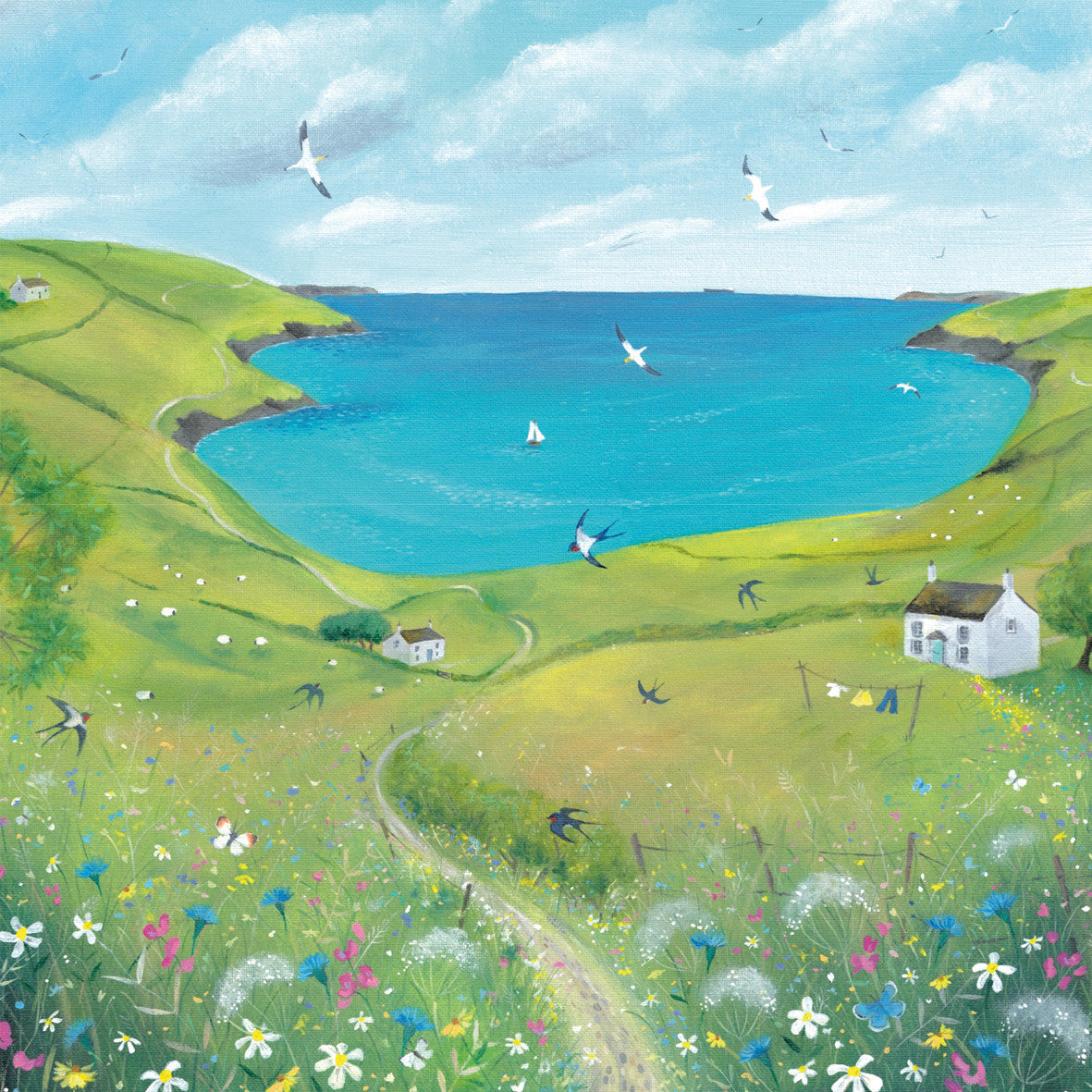 Along the Coast Path Card by Julia Crossland