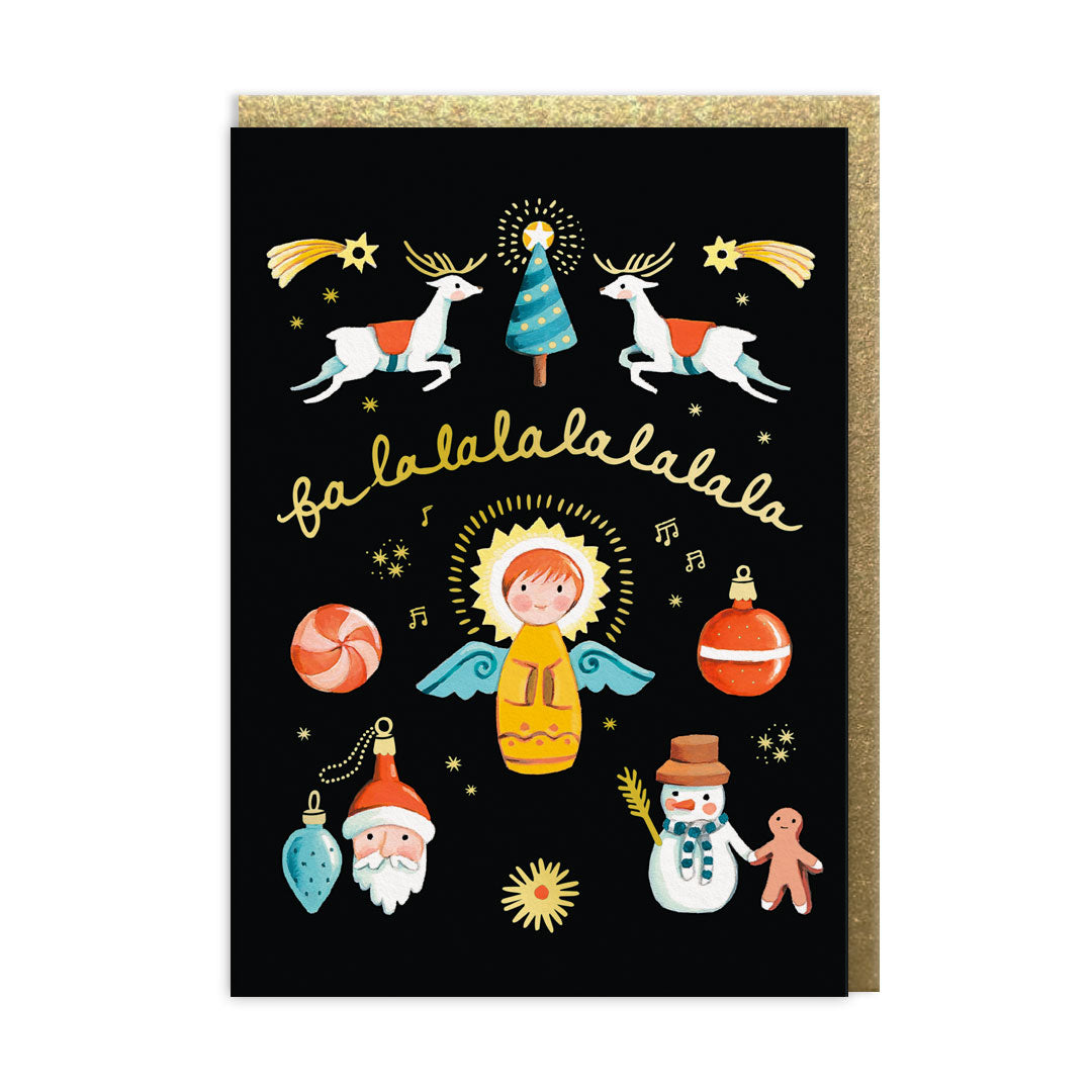 Fa La La Decorations Greeting Card (13499)
