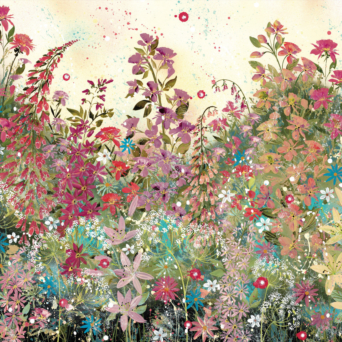 Plum & Orange Sparkle Card by Jane Morgan