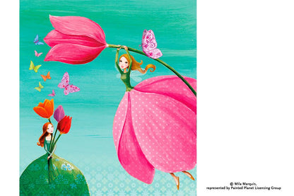Paperblanks Joyous Springtime Midi Hardback Journal – Lined, 176 Pages – design detail
