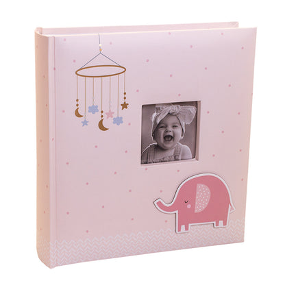 Kenro Baby Animals pink elephant baby album – front cover