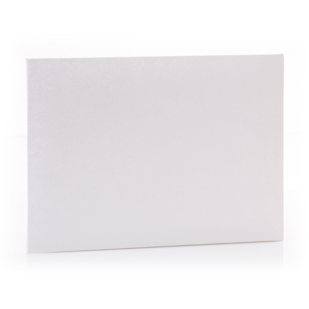 Kenro White Satin guest book – back cover