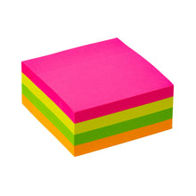 Q-Connect Quick Notes Brilliant Rainbow Cube – 400 Neon Sticky Notes, 76 x 76mm
