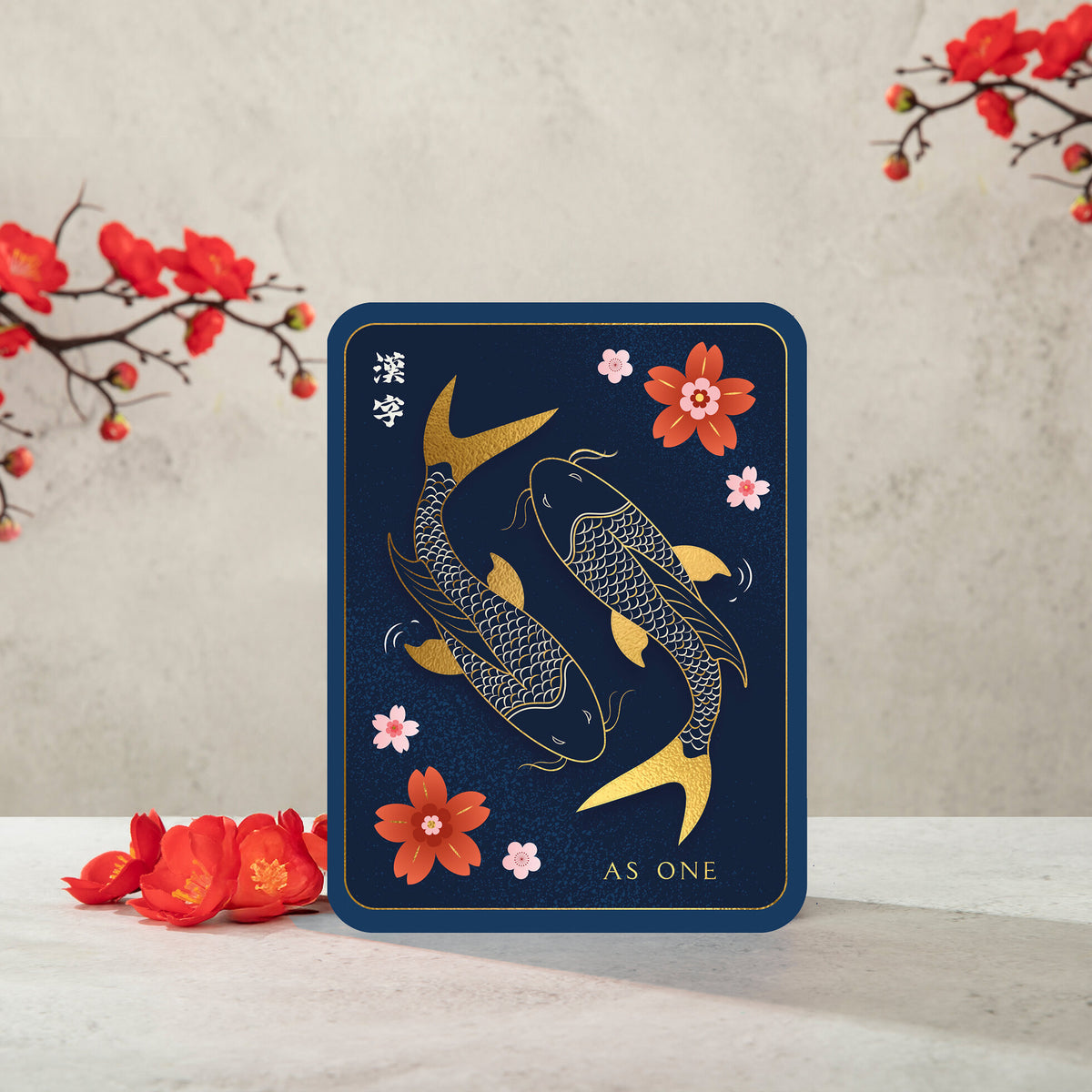 Shapes of Kirinuki Minis - As One Koi Greetings Card