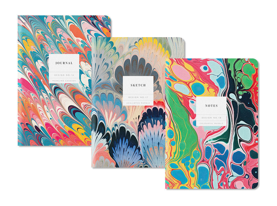 Set No.5  | 3x Stitched Notebook Set (B6) (11765)