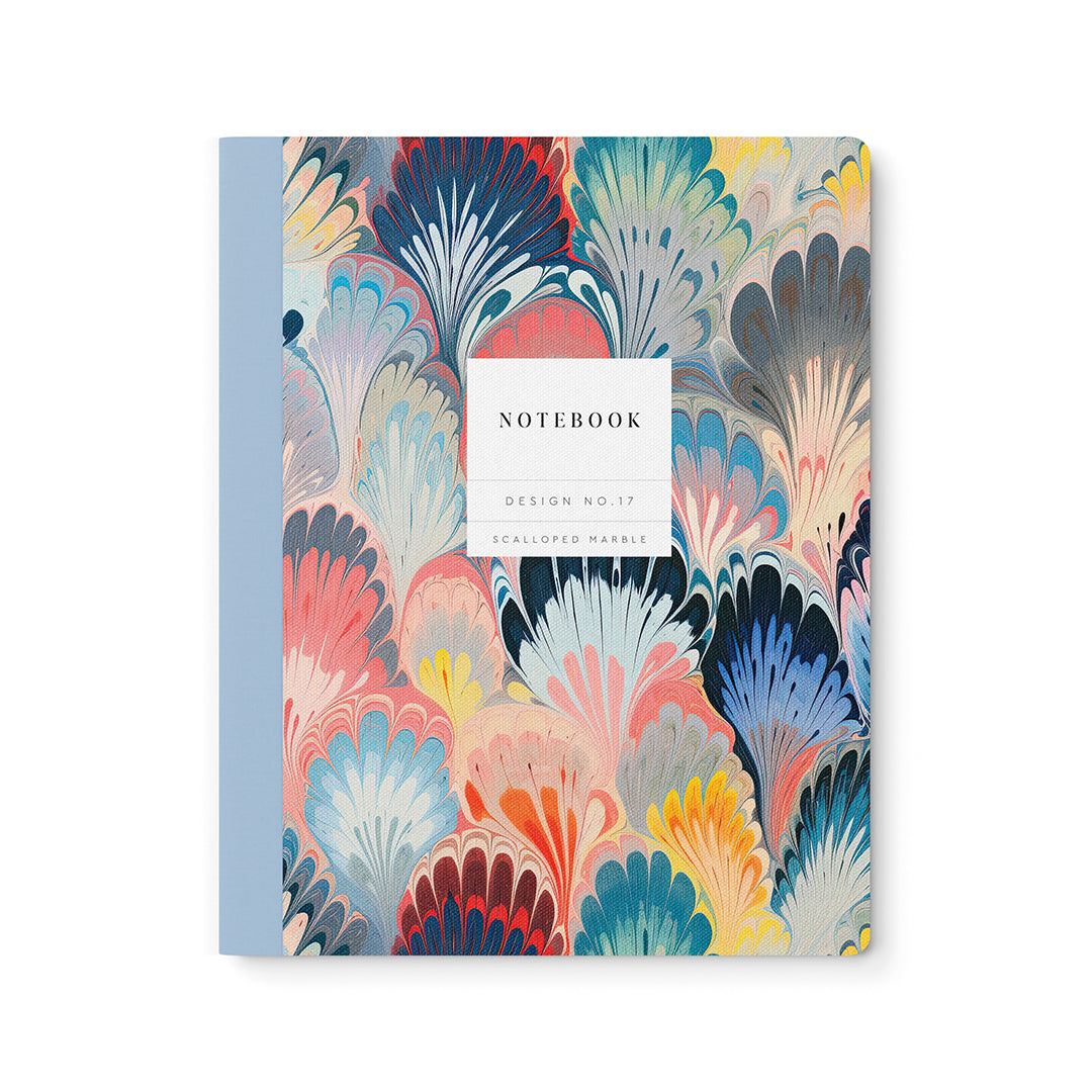 Design No.17 Scalloped Marble Exercise Book (8x10) (11755)