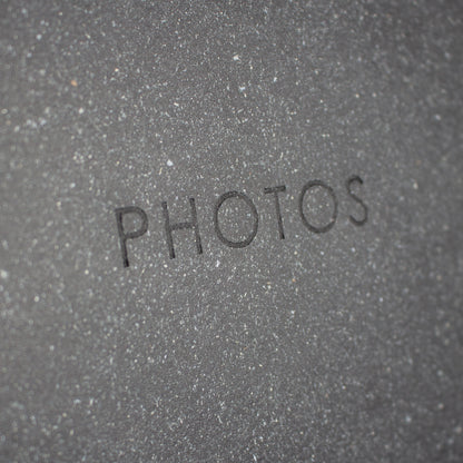 Kenro Signature memo album, charcoal – debossed detail
