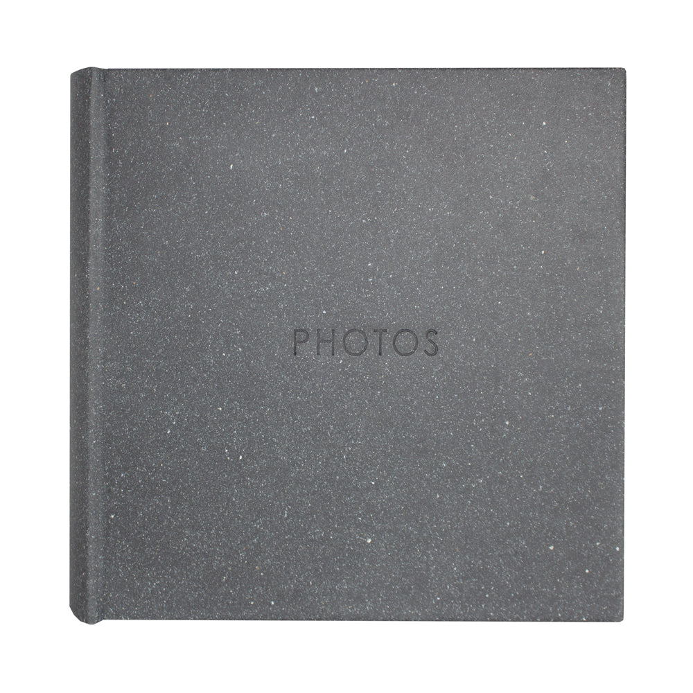 Kenro Signature recycled leather memo album, charcoal – front cover