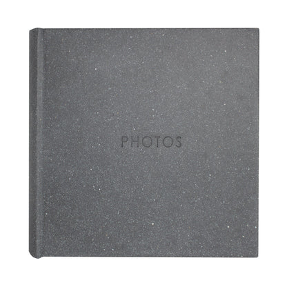 Kenro Signature recycled leather memo album, charcoal – front cover