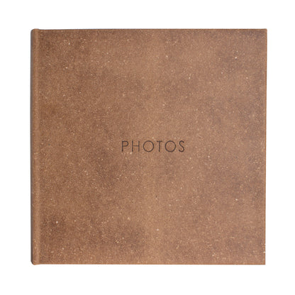 Kenro Signature recycled leather memo album, sand – front cover