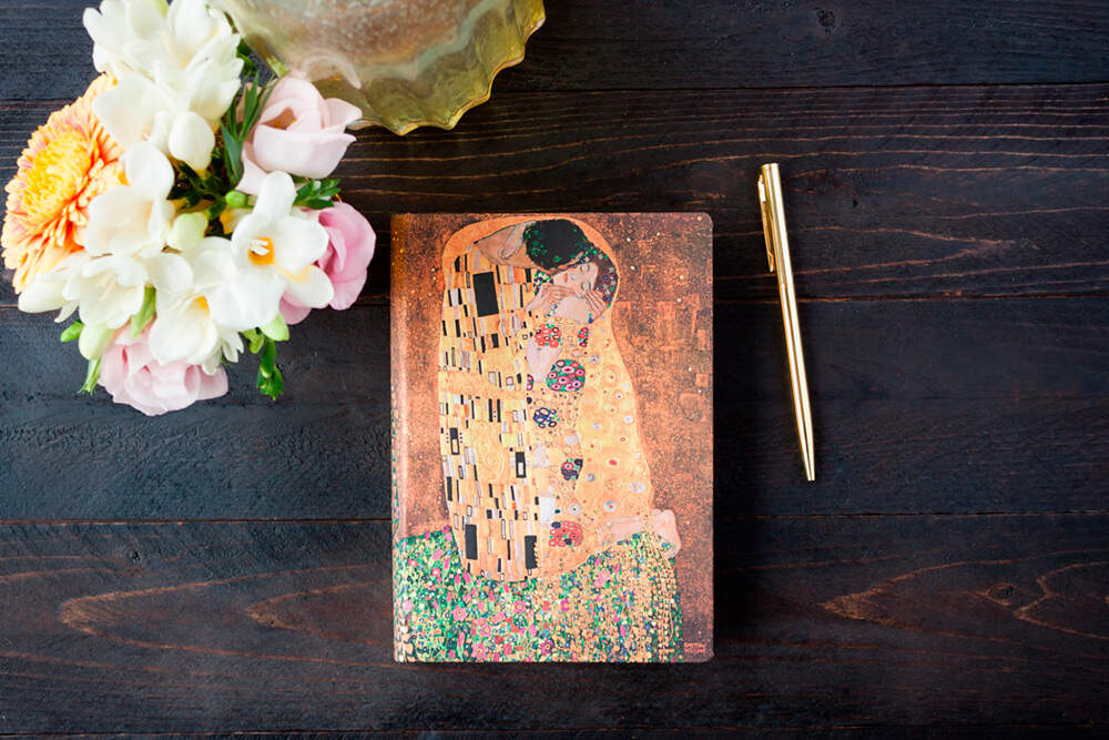 Paperblanks Klimt, The Kiss Bookmark – design detail