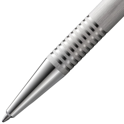 LAMY Logo Ballpoint Pen – Brushed Steel | Black Refill, Medium