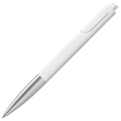LAMY Noto Ballpoint Pen – White & Silver | Black Refill, Medium