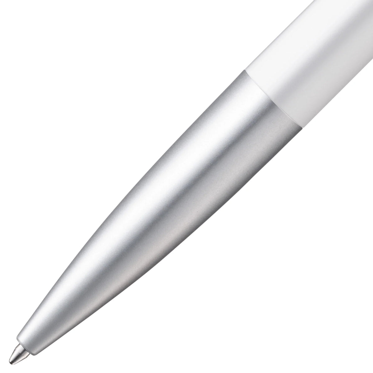 LAMY Noto Ballpoint Pen – White & Silver | Black Refill, Medium