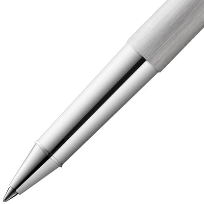 LAMY Scala Rollerball Pen – Brushed Steel | Black Refill, Medium