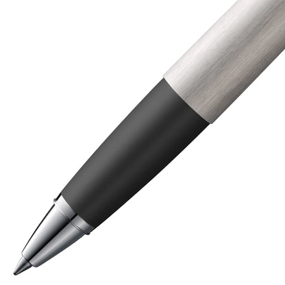 LAMY Studio Rollerball Pen – Brushed Steel | Black Refill, Medium