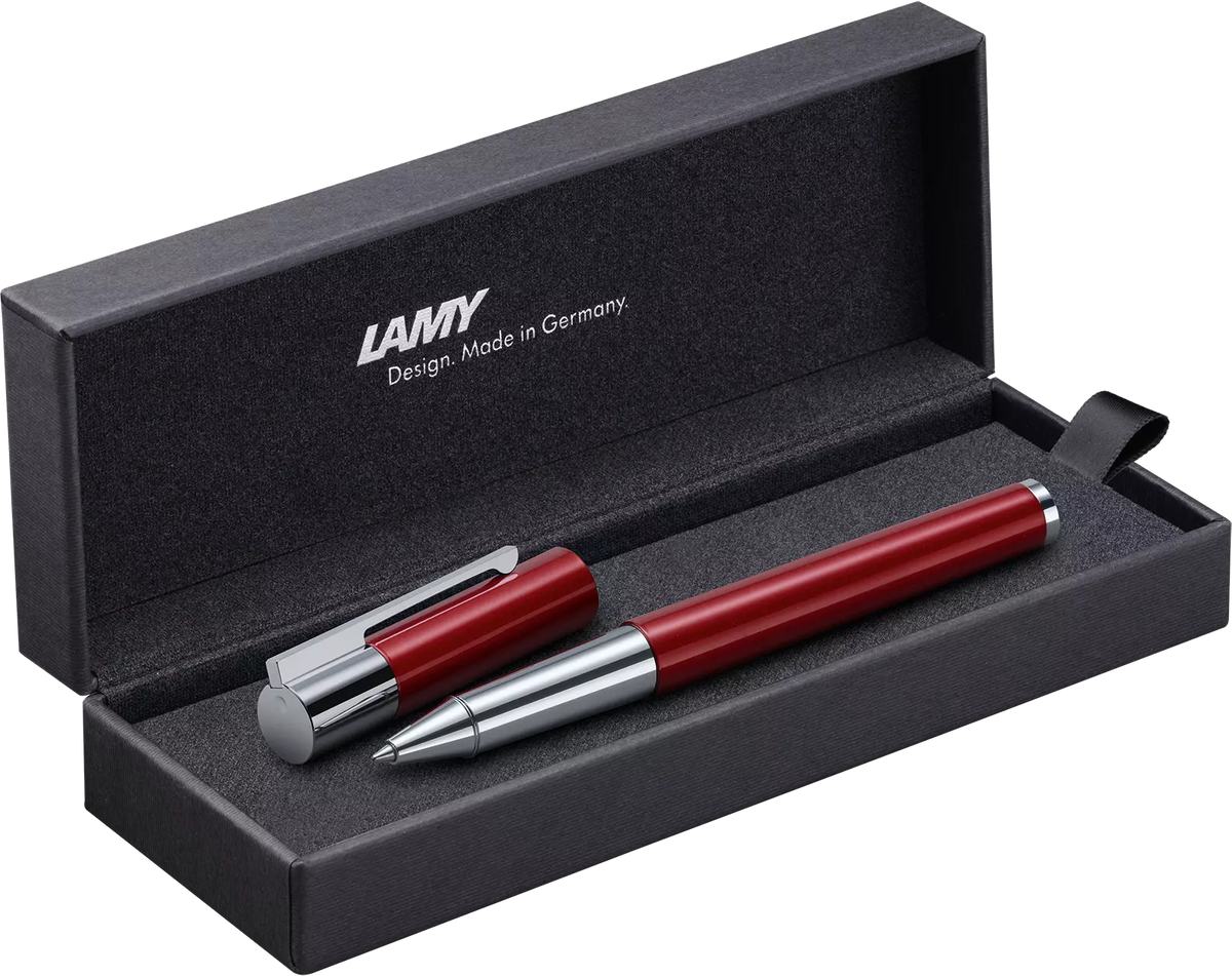 LAMY Scala Rollerball Pen – Piano Red | Black Refill, Medium