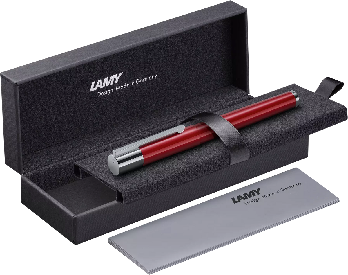 LAMY Scala Rollerball Pen – Piano Red | Black Refill, Medium