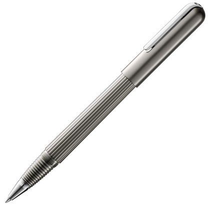 LAMY Imporium Rollerball Pen – Titanium & Platinum | Black Refill, Medium