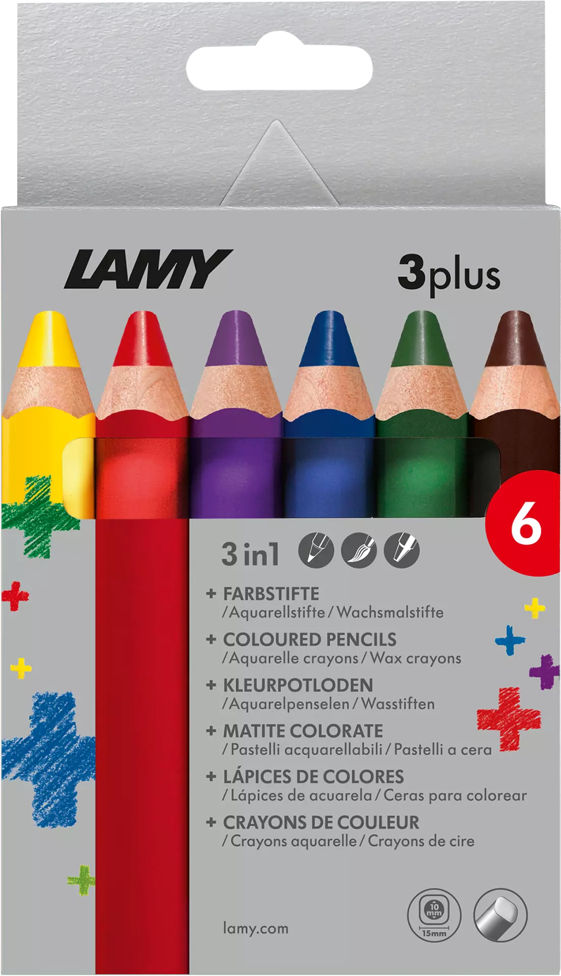 LAMY 3plus Colouring Pencils – Set of 6