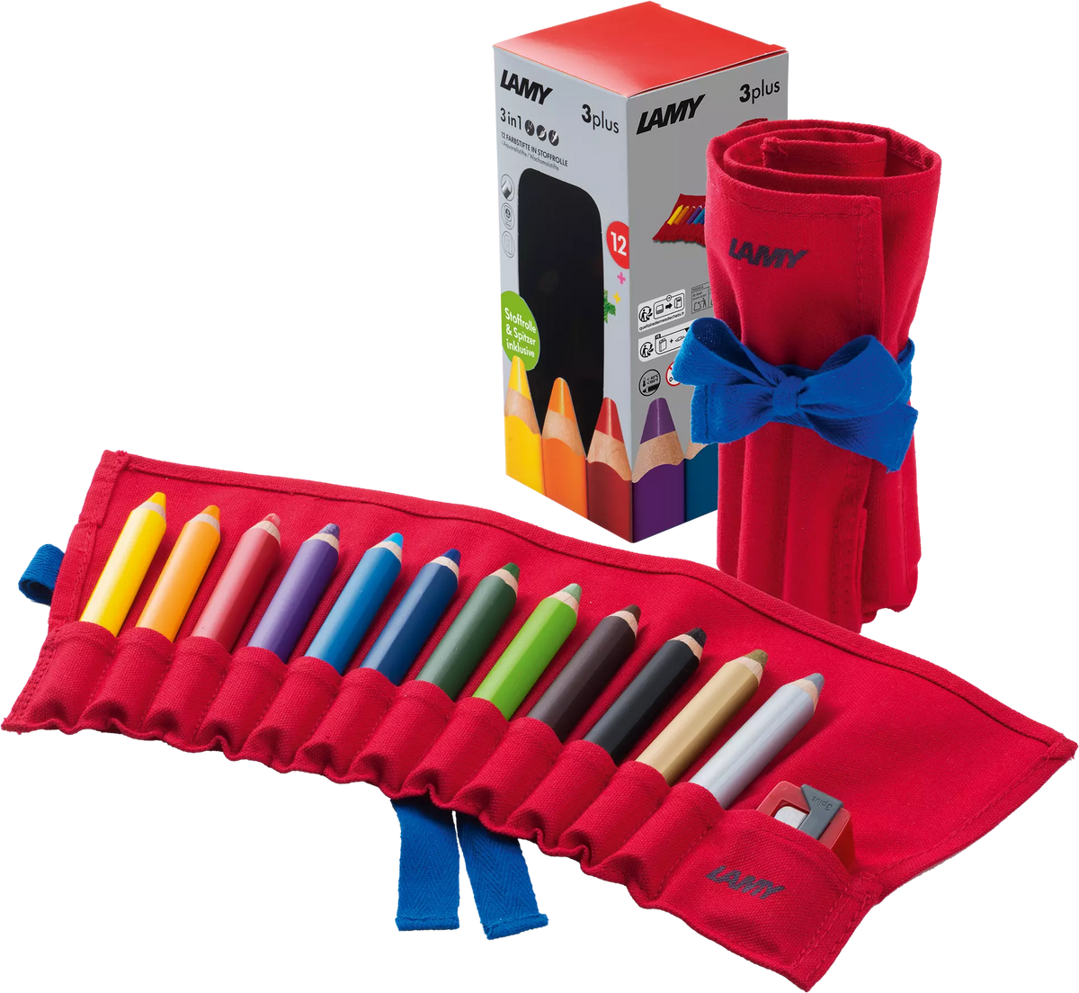 LAMY 3plus Colouring Pencils – Set of 12 in Fabric Roll