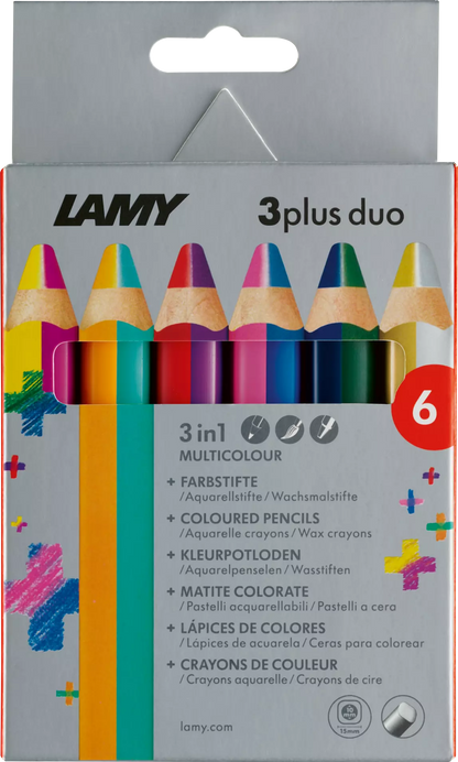 LAMY 3plus Duo Colouring Pencils – Set of 6