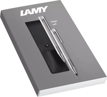 LAMY Logo Brushed Ballpoint Pen & Pencil Gift Set