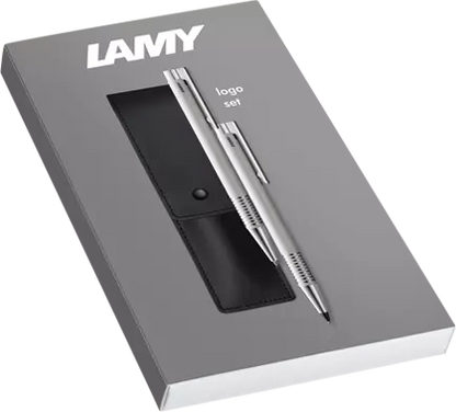 LAMY Logo Brushed Ballpoint Pen & Pencil Gift Set