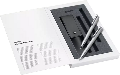 LAMY Logo Brushed Ballpoint Pen & Pencil Gift Set