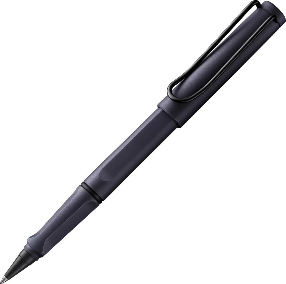 LAMY Safari Roll-Ink Cartridge Rollerball Pen – Steel Black | Medium Tip
