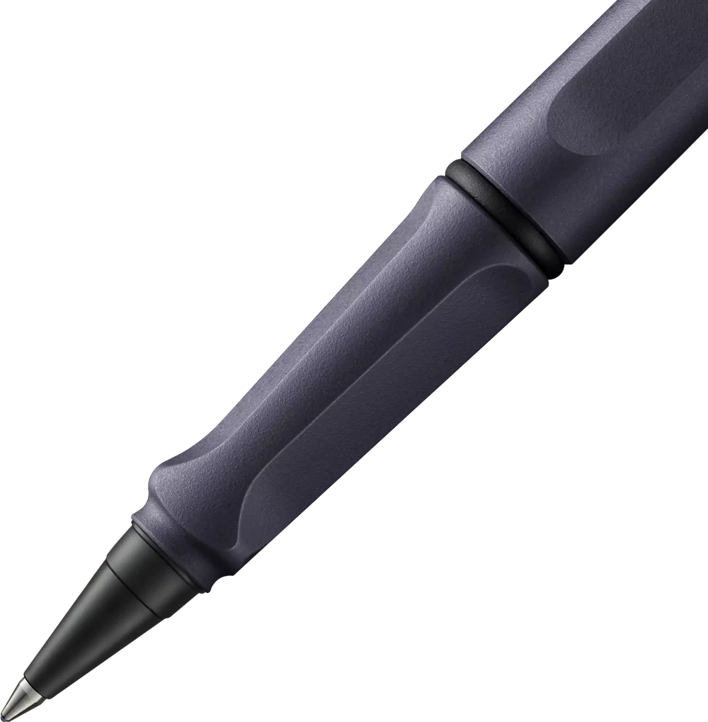 LAMY Safari Roll-Ink Cartridge Rollerball Pen – Steel Black | Medium Tip