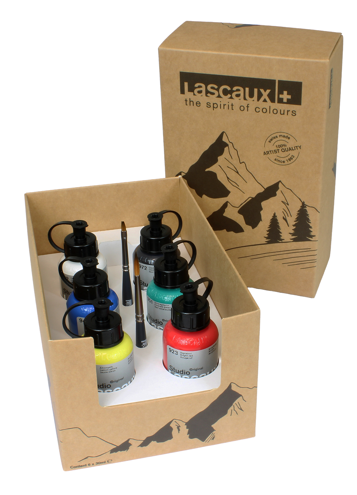 Lascaux Studio Acrylic Set of 6 x 30ml