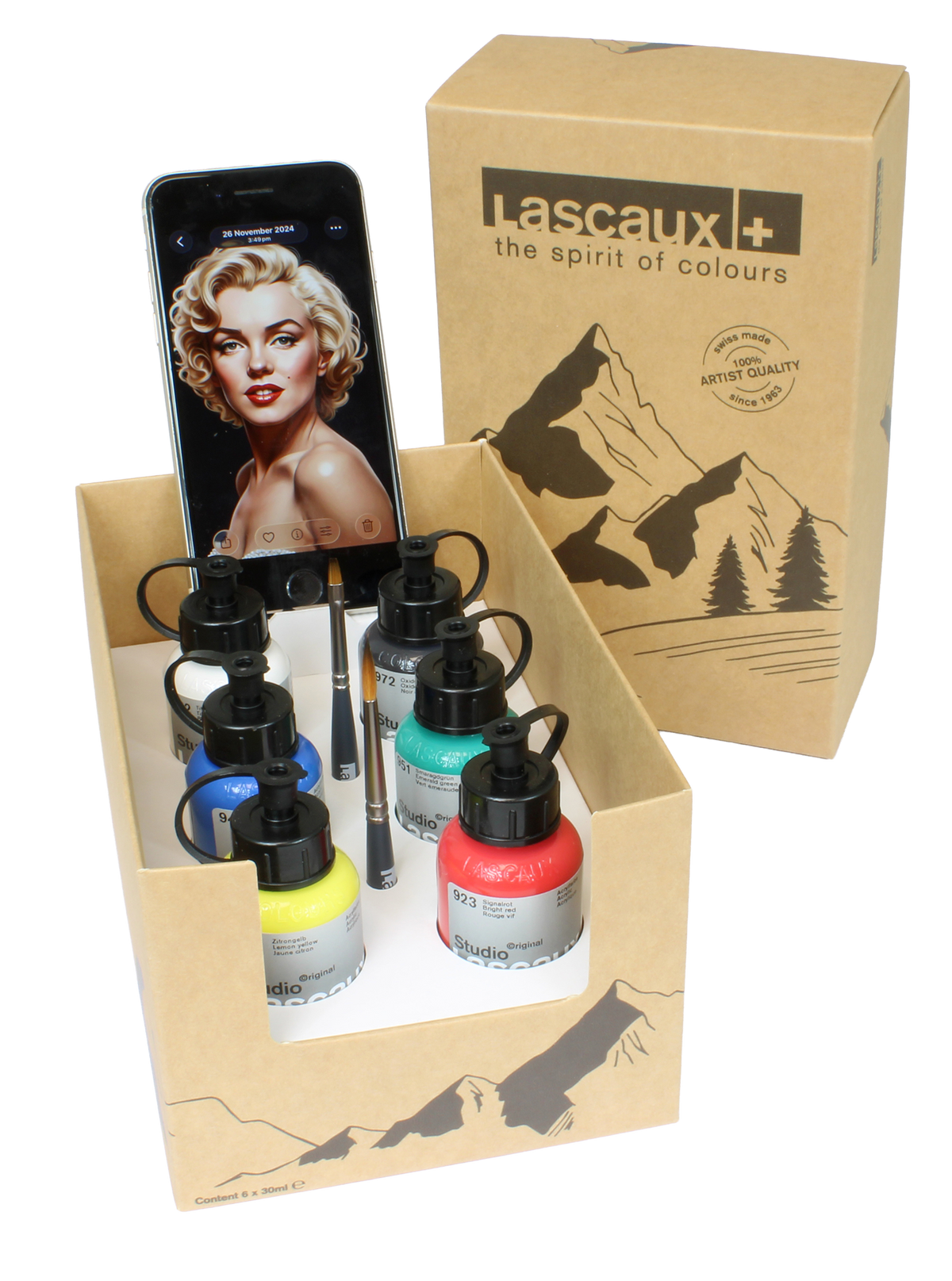 Lascaux Studio Acrylic Set of 6 x 30ml