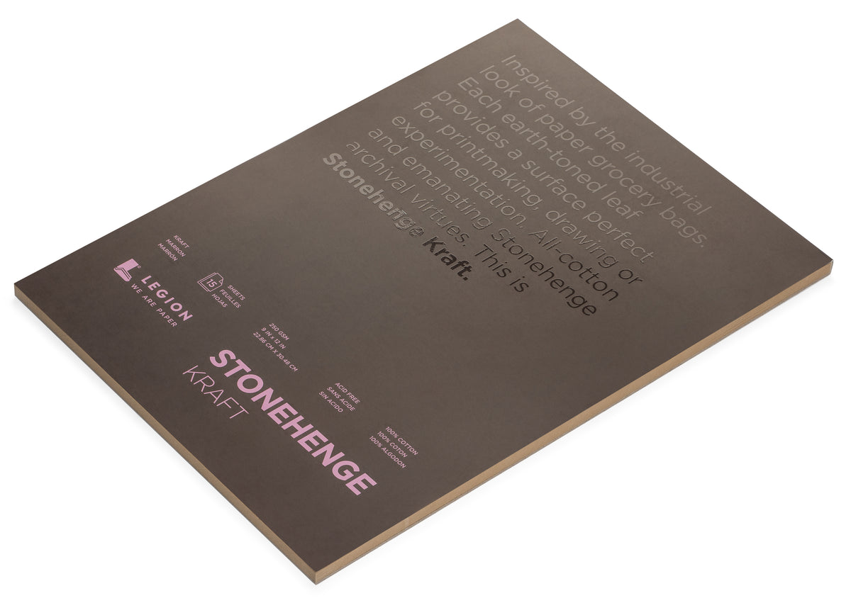 Legion Stonehenge Pad 250gsm 15 Sheets 9 x 12in – Kraft