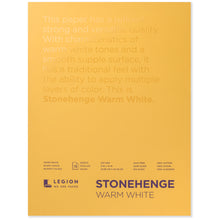 Legion Stonehenge Pad 250gsm 15 Sheets 9 x 12in – Warm White