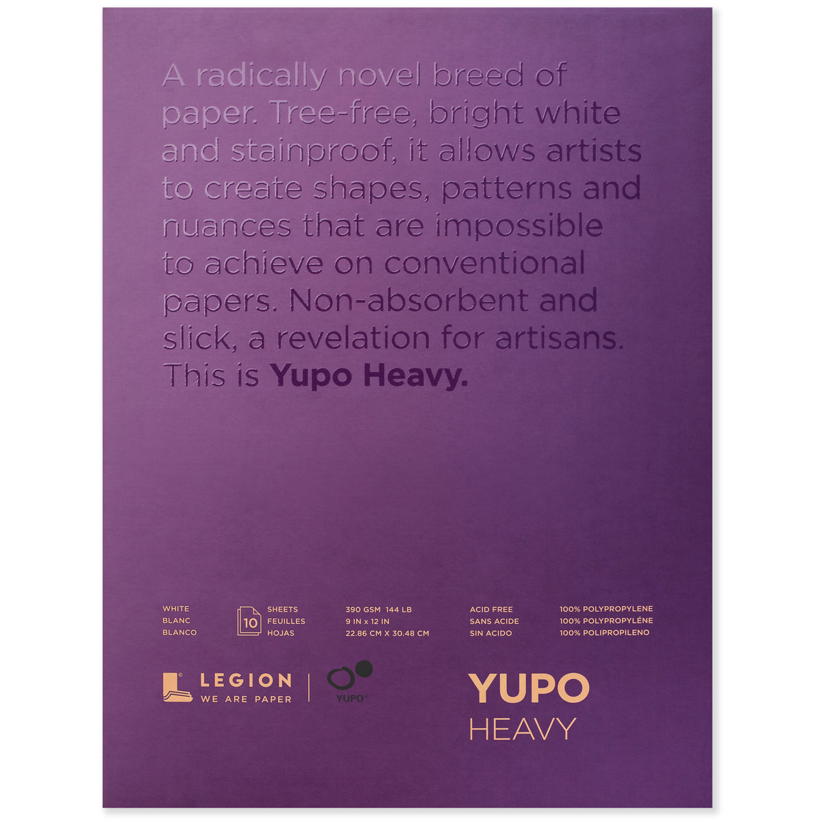 Yupo Heavy Pad 390gsm 10 Sheets – 9 x 12in